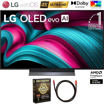 LG 42 Inch Class C5 Series OLED evo TV 2025 Renewed+HDMI & 26 Months Protection