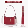Generic Shoulder Bags for Women Burgundy Purse Trendy Small Handbag Faux Leather Shoulder Purse - 2 of 4