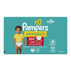 Pampers Swaddlers 360 Pull-On Diapers, Size 4 (22-37 lbs), 100 Count, for up to 100% Leakproof Skin Protection - 1 of 1