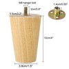 Unique Bargains Round Solid Wood Sofa Armchair Recliner Coffee Table Modern Replacement Furniture Legs Set of 8 - 2 of 4
