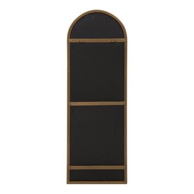 Gold Full-Length Rectangular Wall Mirror with Metal Frame