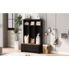 Modern Hall Tree with Entryway Bench, 3 Shelves and Drawers, 40.2'' Wide Hall Tree with Storage Bench for Hallway, Entryway, Living Room - 2 of 4