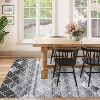 Washable Geometric Runner Rug - Non-Slip Low Pile Carpet for Kitchen, Hallway, Entryway, Laundry Room, Living Room, Bedroom - 2 of 4
