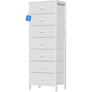 Furnulem 7-Drawer Tall Dresser, Industrial Fabric Storage Tower with Steel Frame for Bedroom, Closet, or Entryway - 1 of 4