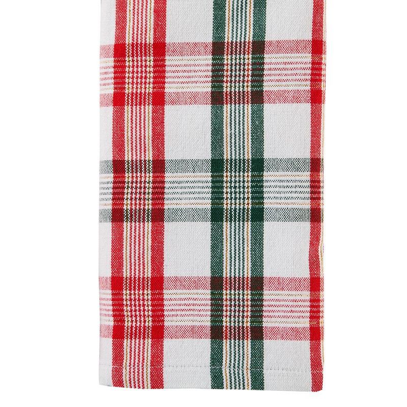 SKL Home Fa La Llama Red Waffle Design Embroidery 2-Piece Dish Towel Set - 16x26", Red, 5 of 6