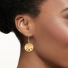 Ross-Simons 18kt Gold Over Sterling Textured and Polished Sand Dollar Drop Earrings - 2 of 4