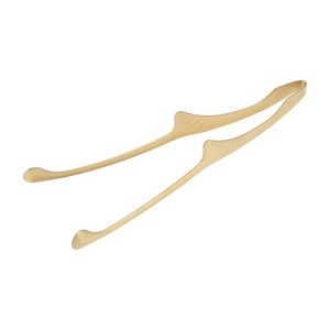 Unique Bargains Food Tongs Round Head Food Tong Stainless Steel Design Dishwasher Safe Stainless Steel 10 Inch 1Pcs - 1 of 3