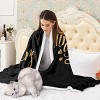 Boersma Soft Throw Blanket - Lightweight & Cozy Romantic Alphabet Design for Bed, Couch, or Sofa, 50x60 Inches, Black - 3 of 4
