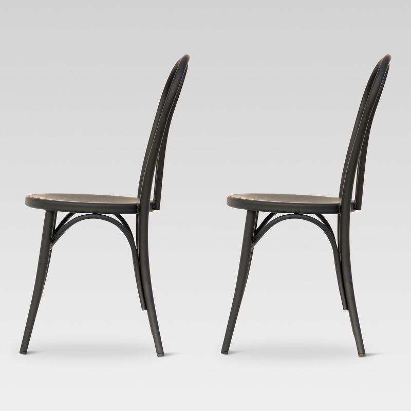 Set of 2 Emery Metal Bistro Chair Matte Black - Threshold&#8482;, 5 of 18