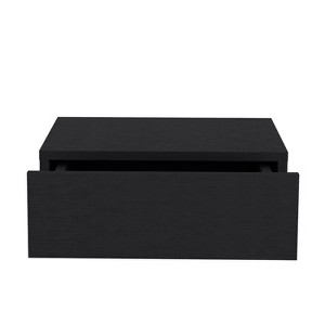 Gulches Wall Mounted Nightstand, 5 Inch High in Black, Equipped with 1 Drawer - 1 of 4