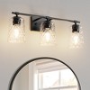 DORESshop 24 in. 3-Light Black Vanity Light withCone Glass Shades for Bathroom, Mirror, Hallway - 4 of 4