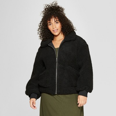 plus size teddy jacket