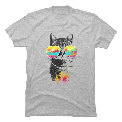Men's Design By Humans Cat Breeze By Artemple T-Shirt