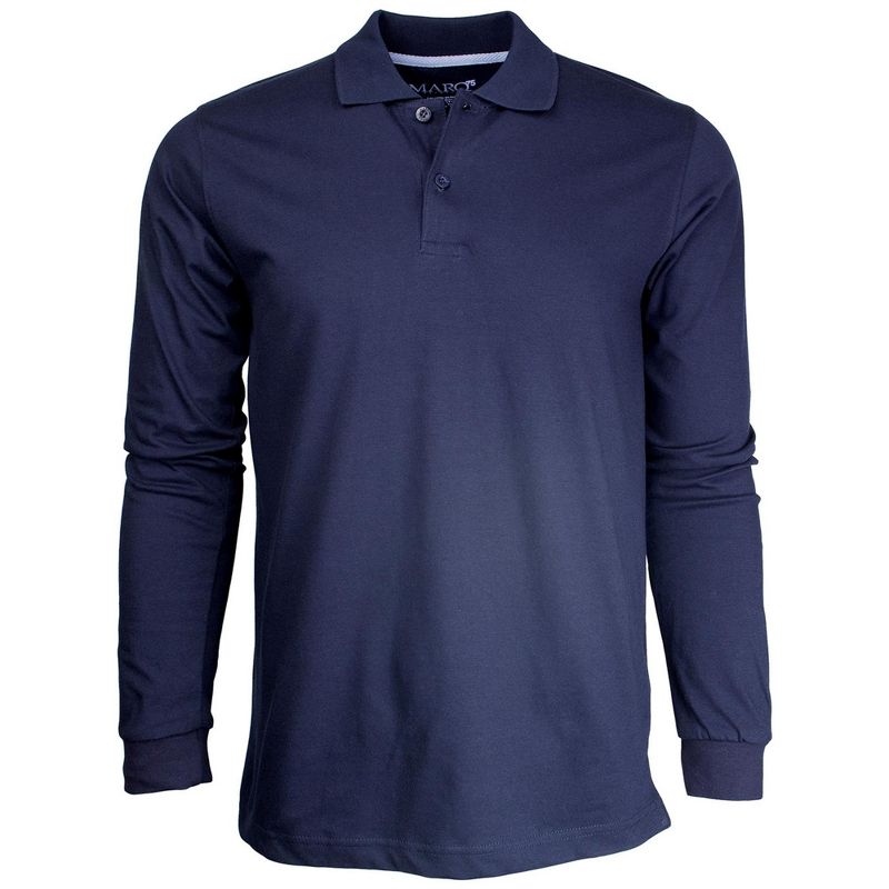 Marquis Men's Long Sleeve Slim Fit Polo Jersey, 1 of 2