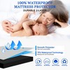 Aoibox Waterproof Mattress Protector Queen Fitted Sheet Style 18 Inch Deep Pocket Washable Easy Care Black - 3 of 4