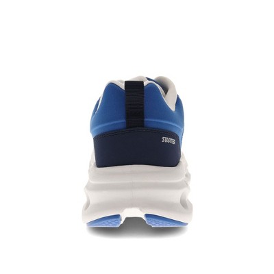 Starter Mens Bolt Synthetic Leather Casual Lace Up Sneaker Shoe, White/Navy/Blue, Size 11 — фото 3