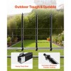 VEVOR Chain Link Fence Extensions, 9 Packs 27.4" Extension Height, Galvanized Post Extender for 1.3" to 1.5" Top of Fence, U Bracket, Black - 4 of 4