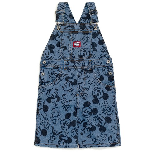 VINTAGE Super Cute WOMENS DISNEY DUNGAREES Overalls Skirt MICKEY MOUSE XL