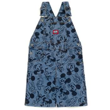 Disney Mickey Mouse Toddler Boys Short Overalls Blue 2T