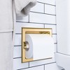 LunaLulinlk Metal Recessed Toilet Paper Holder in Polished Brass - 4 of 4