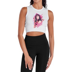Women's Wonder Woman 84 Soft Glow Sleeveless Crop Top Tank - 1 of 4