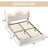 Twin Upholstered LED Bed Frame with Storage Drawers, LED Platform Bed Frame with Drawers, Strong Solid Wood Slats Support, Easy Assembly - 2 of 4