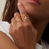 12 Pcs 18K Gold Plated Chunky Ring Set: Adjustable Stacking Open Rings for Women - 3 of 4