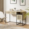 VYNXARIA Fluted Modern Minimalist Computer Desk with Drawers - Stylish Vertical Stripe Design & Easy Assembly - 2 of 4