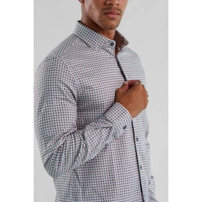 Men's Nova - Wireframe Long Sleeve Shirt - STONE ROSE