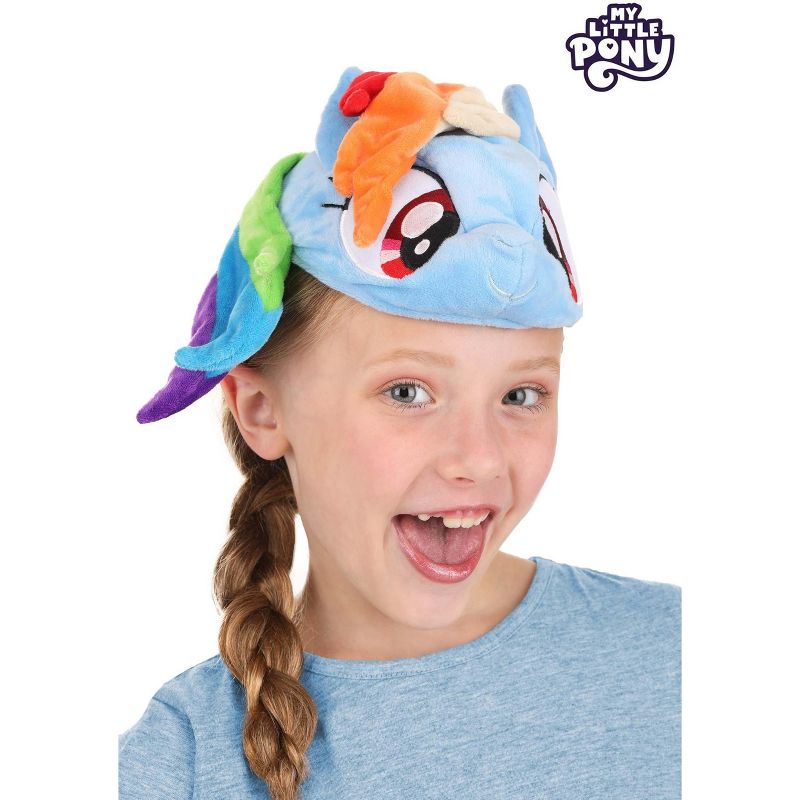HalloweenCostumes.com One Size Fits Most  Girl  My Little Pony Rainbow Dash Face Headband Accessory, Orange/Blue/Blue, 2 of 7