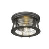 Cape Harbor 2-Light Flushmount Ceiling Light - Bronze Steel, Dimmable, Damp Rated, 12" - 2 of 4