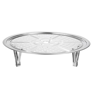Unique Bargains Stainless Steel Heat Resistant Rust Resistant Steamer Rack with Stand - 1 of 4