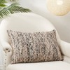 Saro Lifestyle Sleek Striped Poly Filled Throw Pillow, Beige, 16"x24" - 3 of 3