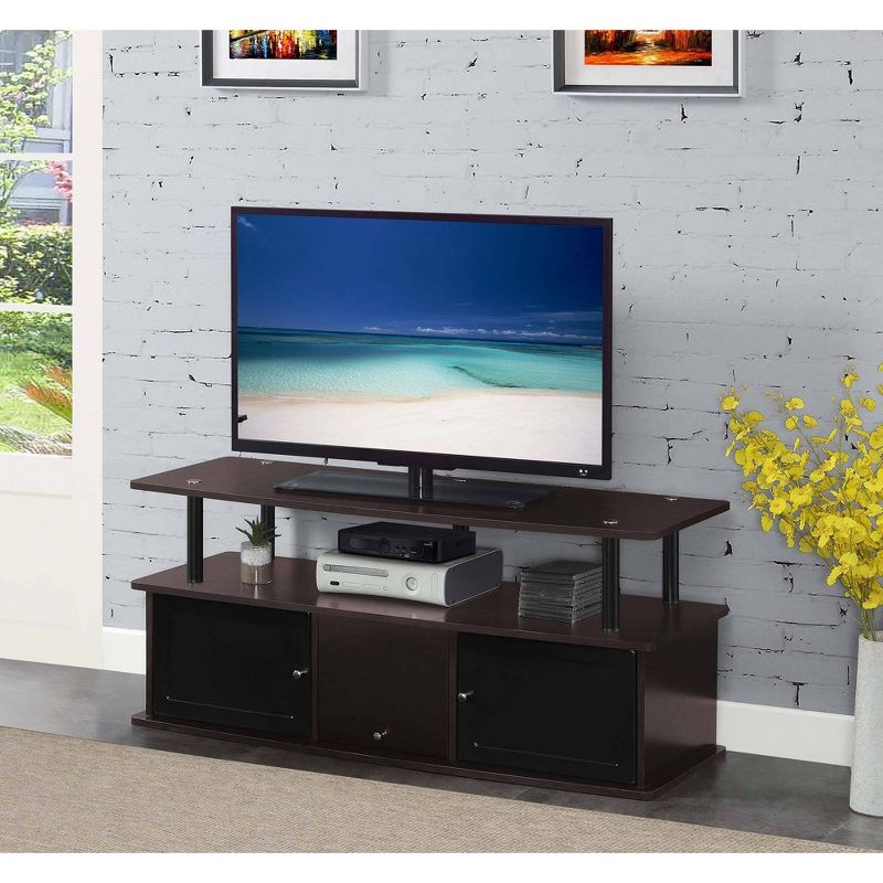 Designs2Go TV Stand for TVs up to 50" with 3 Storage Cabinets and Shelf - Breighton Home, 2 of 6