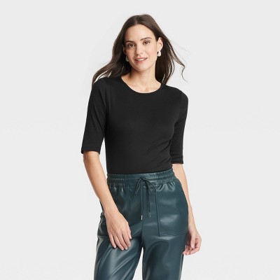 Women's Slim Fit Elbow Sleeve T-Shirt - A New Day™
