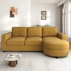 84.6" L-Shaped Sectional Sofas with Curved Chaise Lounge, USB Charging Ports, and Side Storage Pockets, Foam & Pocket Spring Cushions for Living Room - 4 of 4