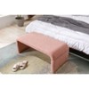 NicBex Modern 43.3" Bedroom Bench Accent Stool with Boucle Fabric and Gold Trims for Entryway and Living Room - 4 of 4