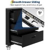 Heavy-Duty 3-Drawer Mobile Tool Cabinet, Metal Garage Storage on Locking Wheels for Workshop,Garage Storage Cabinet,Warehouse & Basement,Office,Black - 4 of 4