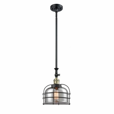 Bell Cage - 1 Light Mini Pendant In Traditional Style-13 Inches Tall and 9 Inches Wide