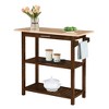 Breighton Home Designs2Go 3 Tier Butcher Block Kitchen Prep Island with Drawer in Espresso/Butcher Block - 3 of 4