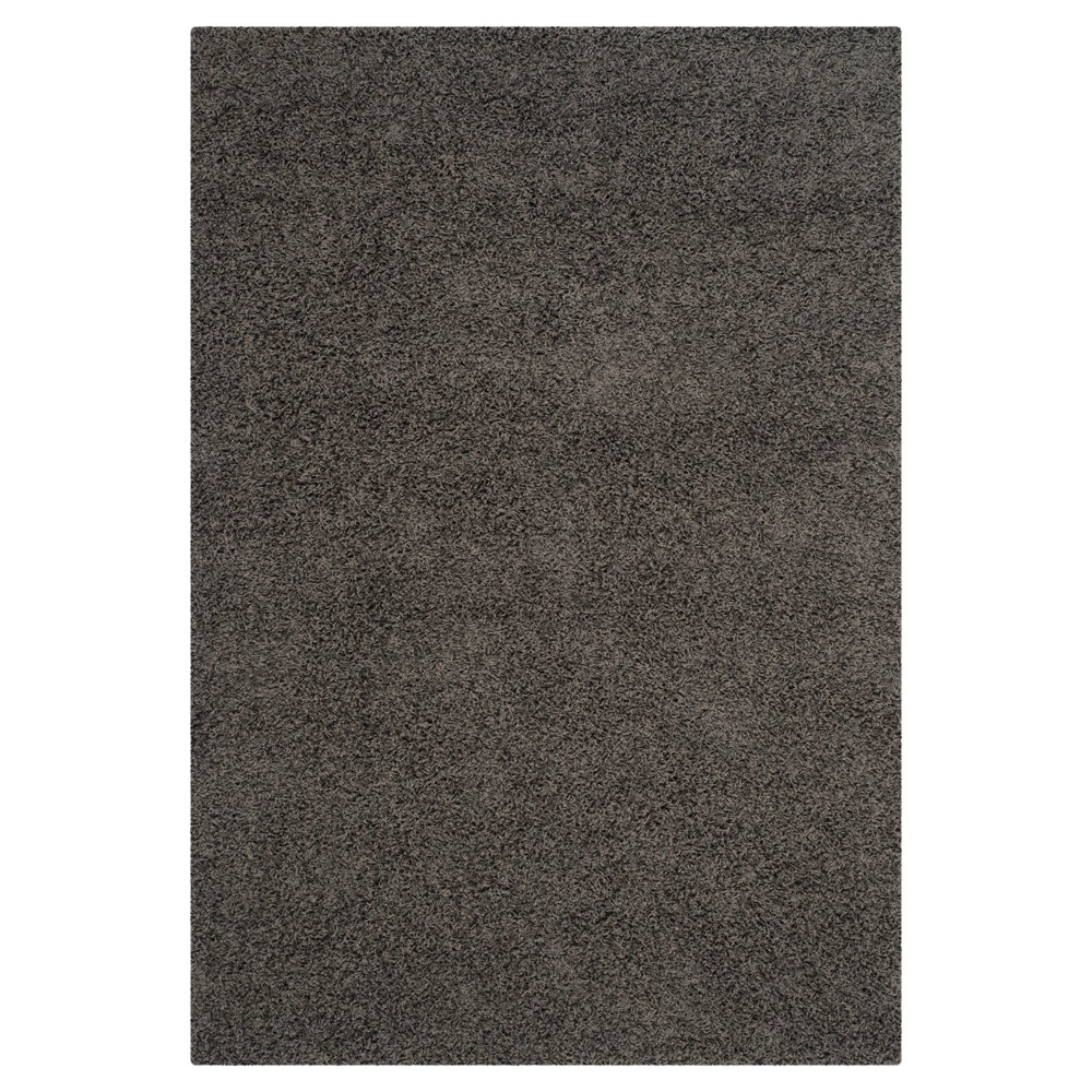 6'x9' Reedley Solid Loomed Area Rug Dark Gray - Safavieh