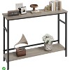 Entryway Storage Console Table with Adjustable Shelf - 39.3" Farmhouse Sofa Table in Black - 2 of 4