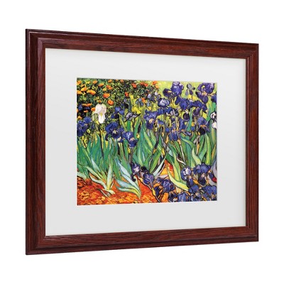 Trademark Fine Art -Vincent van Gogh 'Irises at Saint Remy' Matted Framed Art