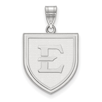Black Bow Jewelry 14k White Gold East Tennessee State Buccaneers NCAA Large Pendant