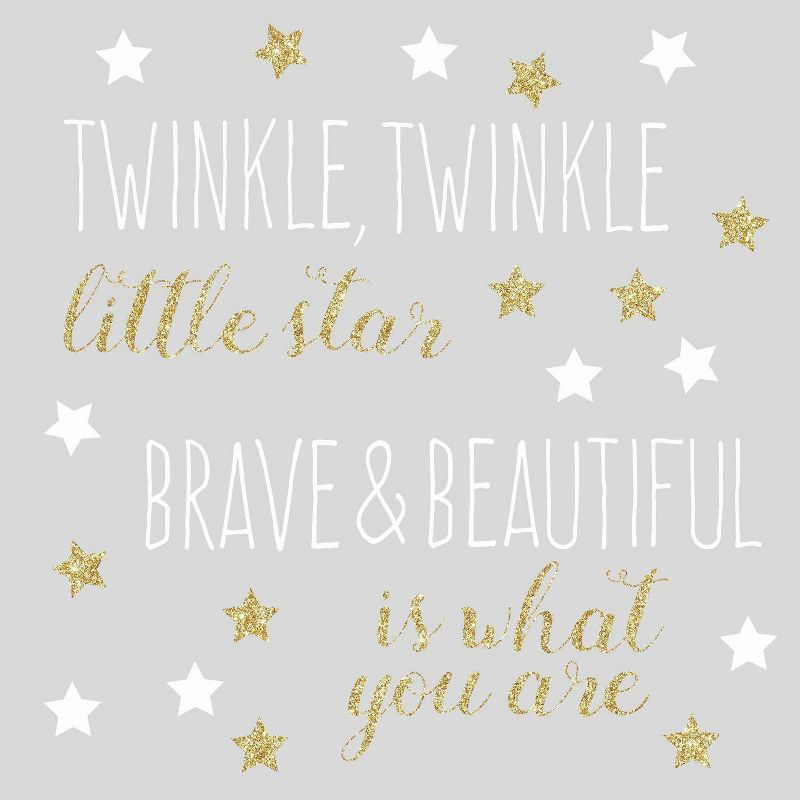 RoomMates Wall Decal Twinkle Twinkle Little Star with Glitter, 3 of 5