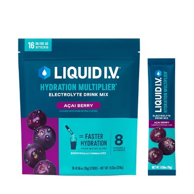 Liquid I.v. Hydration Multiplier - Acai Berry Electrolyte Powder Drink Mix 1 Pack (16 Servings)
