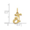 Black Bow Jewelry 14k Yellow Gold, Isabelle Collection, Mini Letter J Initial Charm - 4 of 4