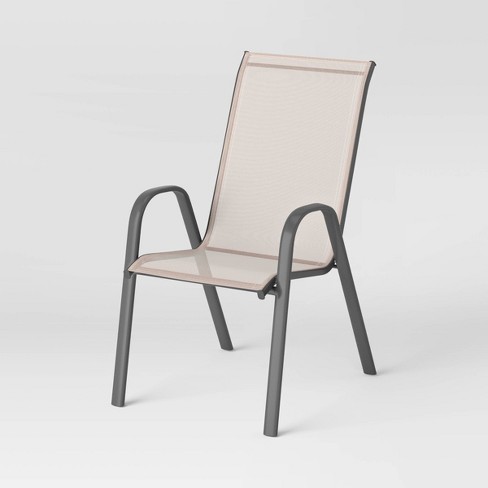 Sling Stacking Patio Chair Tan Room, Sling Back Patio Chairs Target