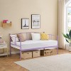 Twin Daybed with Trundle, Twin Size Daybed Frame, Steel Slat Support Guest Sofa Bed - 3 of 4