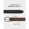 Wrangler Men’s Logo Leather Twist Reversible Casual Everyday Belt for Jeans, Khakis Black Brown - 2 of 4